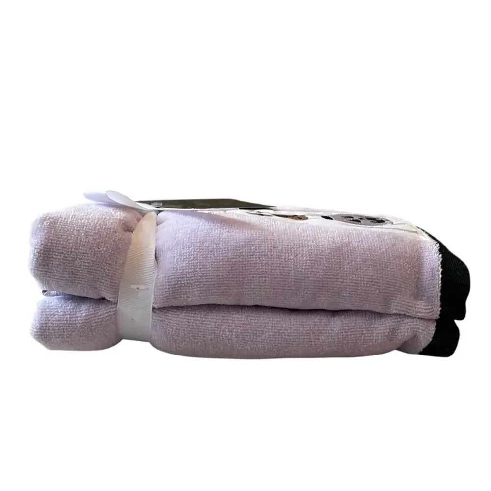 Kassa Decor Halloween Dog Ghost Hand Towels 18x28  Lavender & White Set of 2 NEW